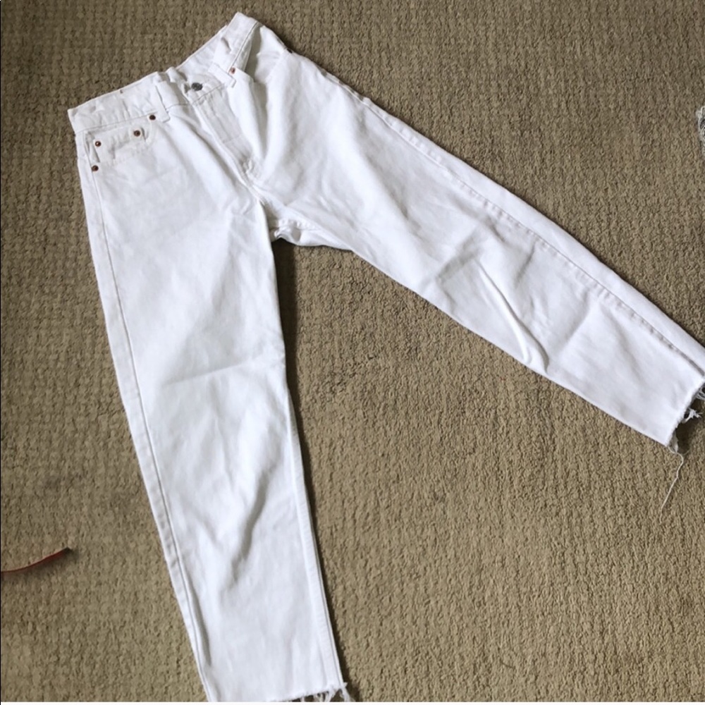 Vintage Levi’s 550 White Straight Leg Jeans